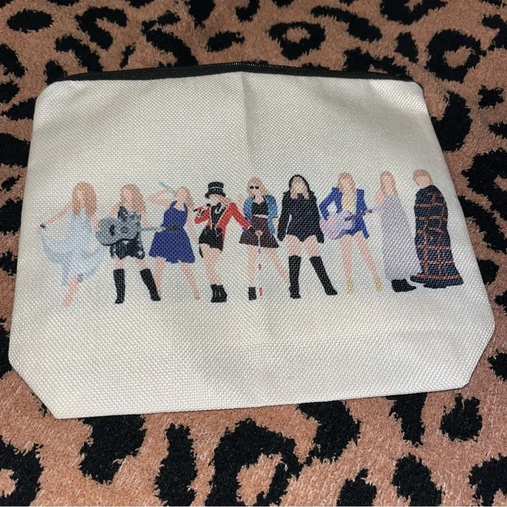 Taylor swift swifties unofficial cosmetic makeup bag pouch 9” x 8” new